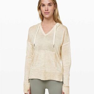 Lululemon Street to Shore Hoodie in heathered Muslin